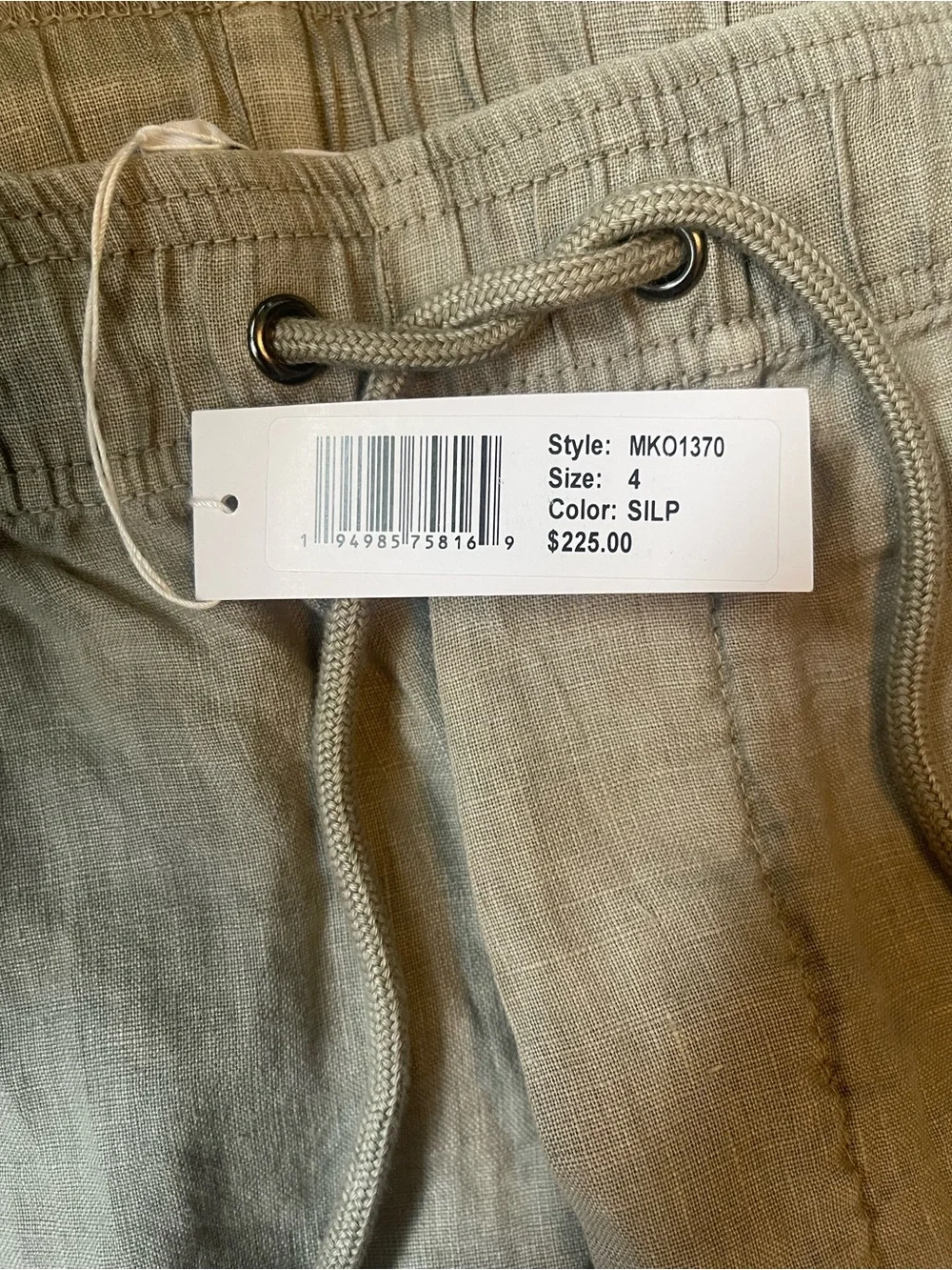 James Perse Linen Drawstring Pants - Taupe/Khaki